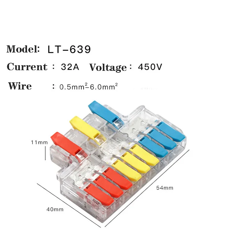 2022 new arrival Cable Wire Splitter Quick Connection MINI Wire Electrical 3 In 9 Out Terminal cable distributor