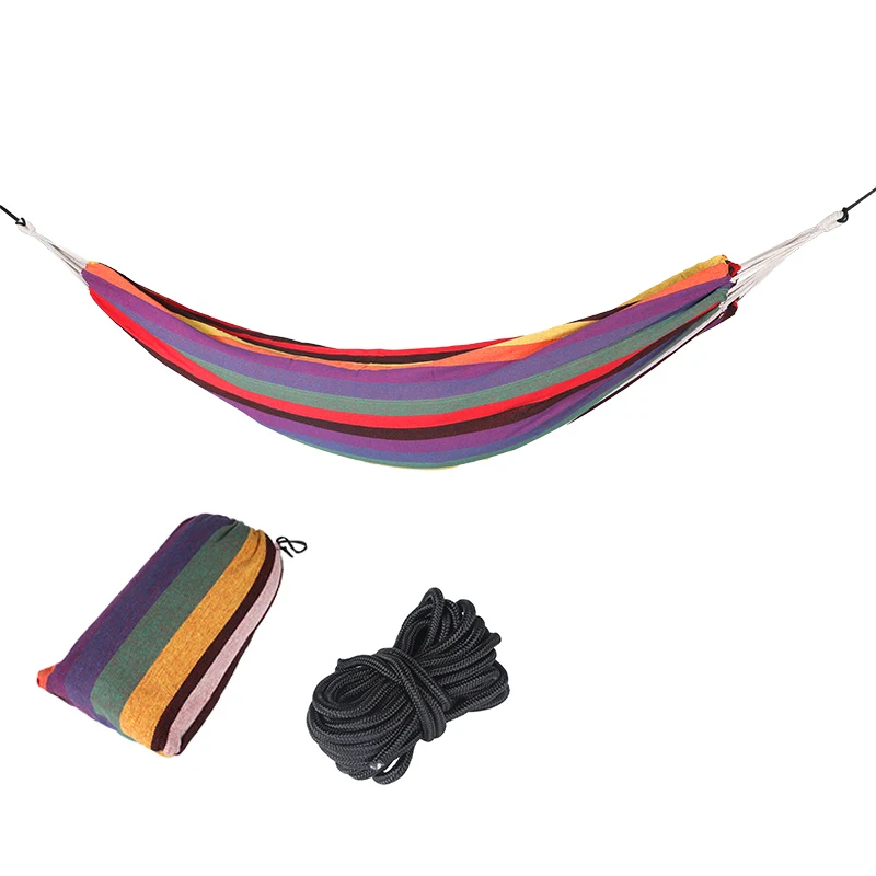 
Outdoor Colorful Portable Travel Canvas Hammock Thick Canvas Folding Hammock 