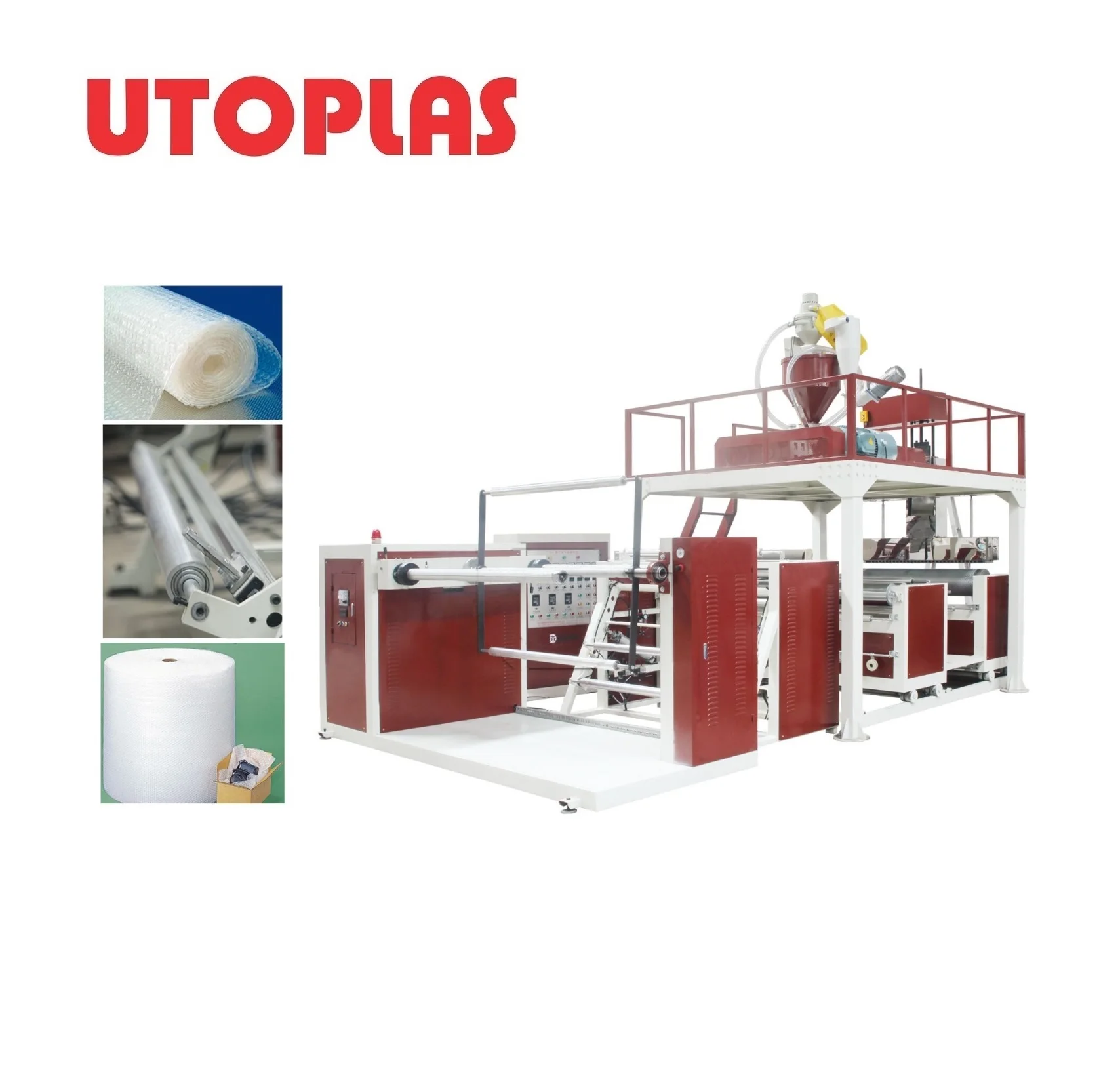 thermal insulation laminated air bubble film wrap sheet roll production line