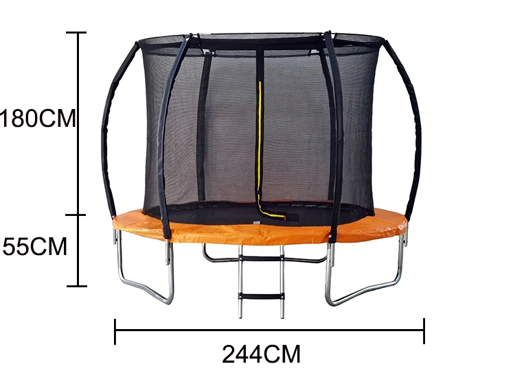 Funjump Fiber Rod  Trampolin with Ladder Outdoor Kid Jumping Play Trampoline Tent for Sale