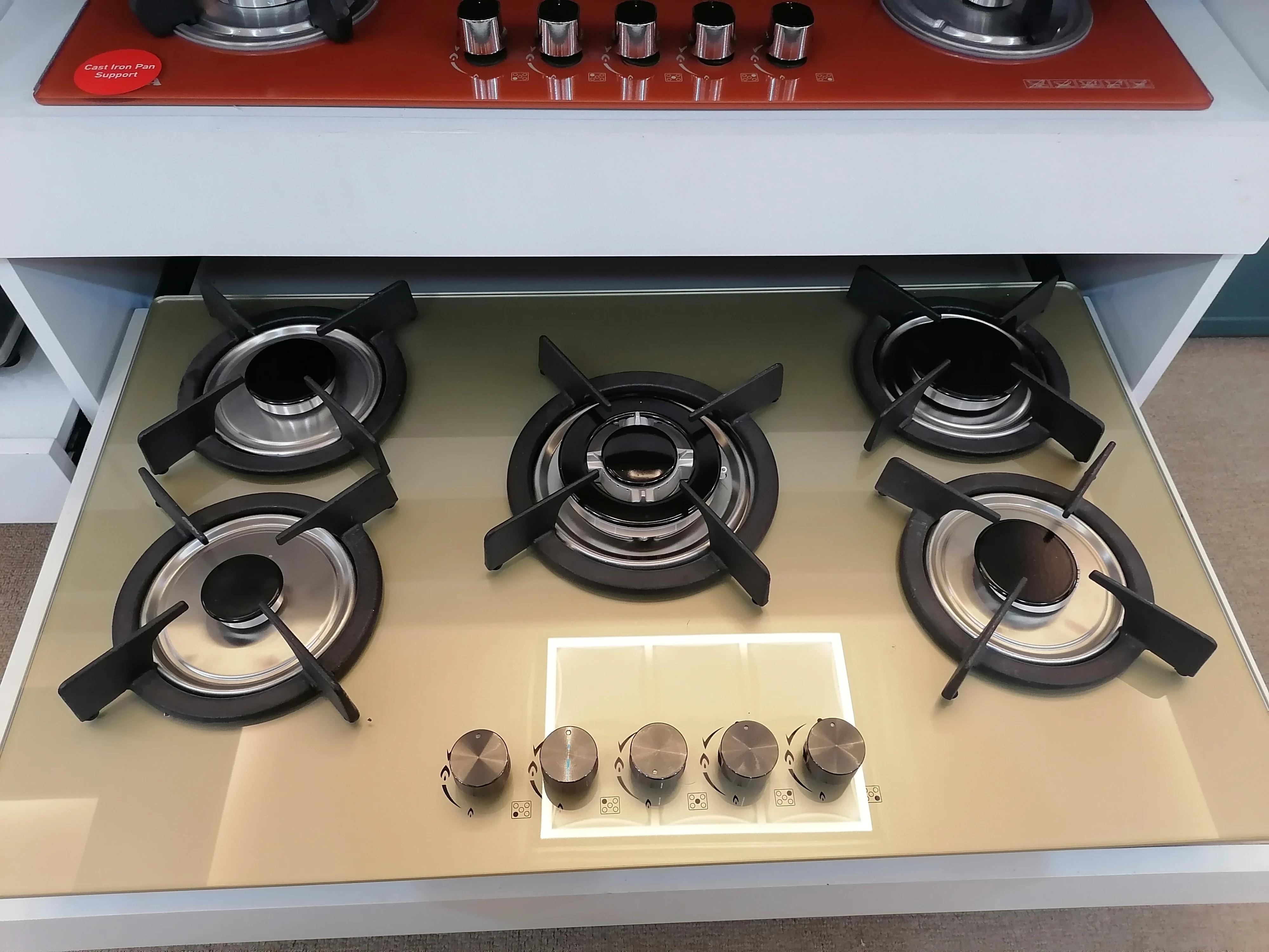 Five burner gas stove cooktops electrodomesticos de cocina wok stove built in gas cooker stoves