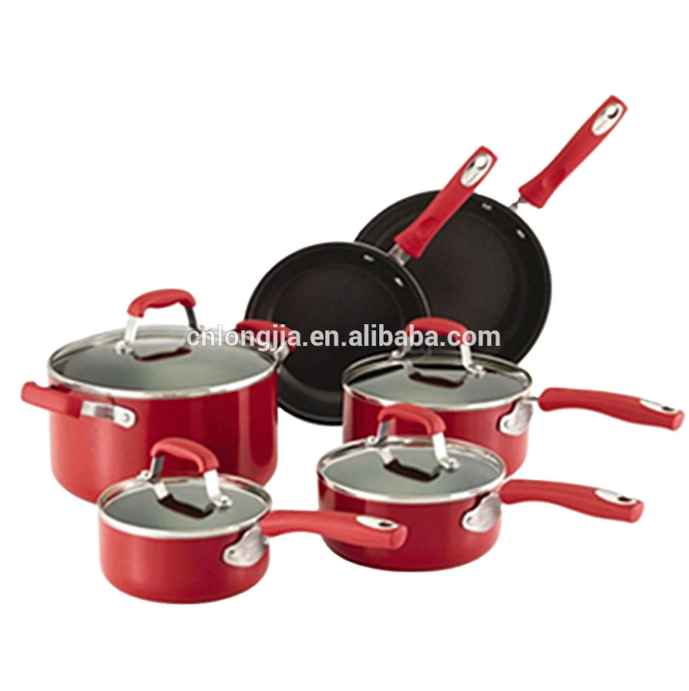 
4pcs press aluminium pots/non-stick cookware set/24cm wok/16cm sauce pot/24cm cassrole/28cm deep fry pan 