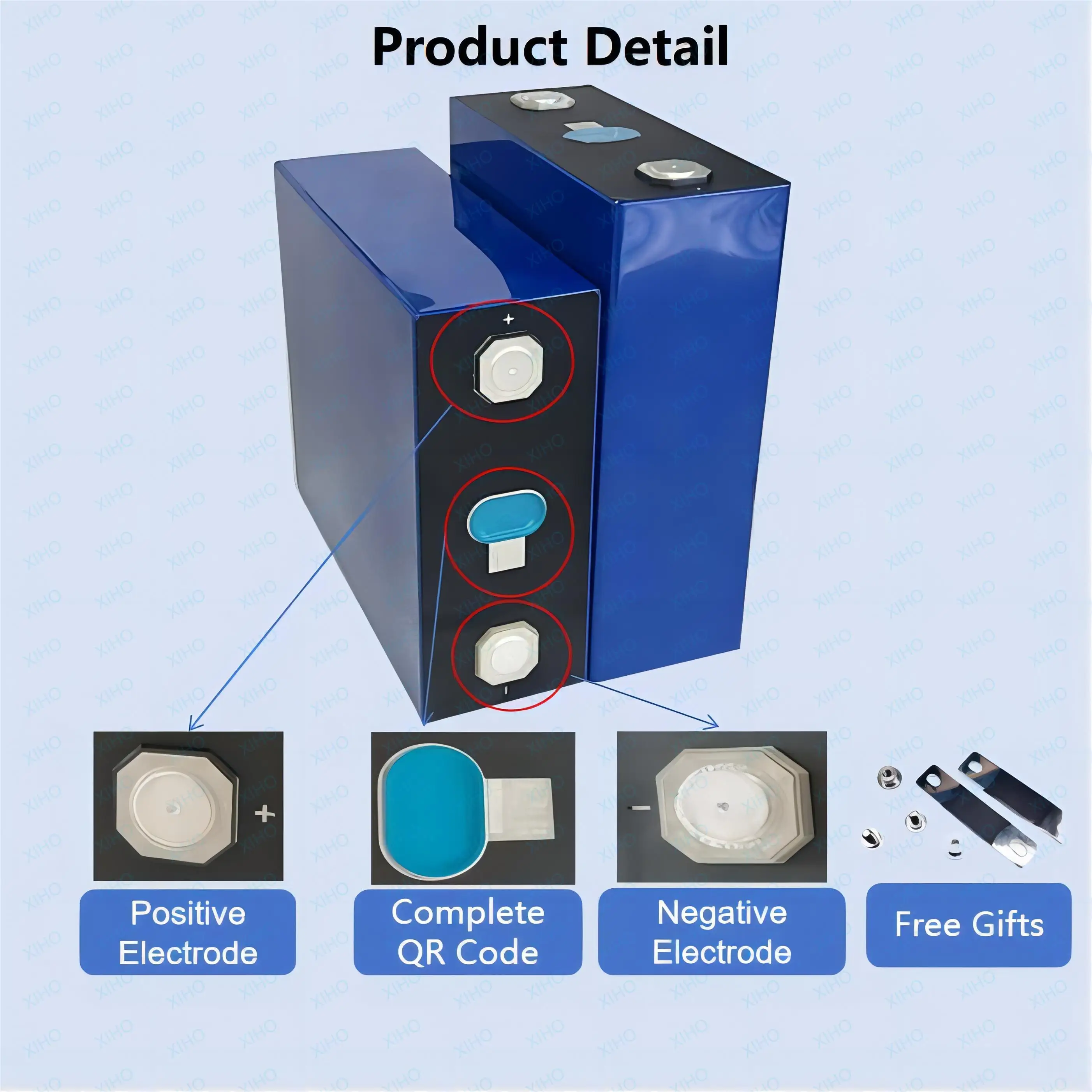 Xiho Ukraine EU Stock Ev e 330AH 320AH 280Ah LF280K 3 2 V Lifepo4 батарейные элементы 12V 24V 48V 100Ah 200Ah призматический элемент