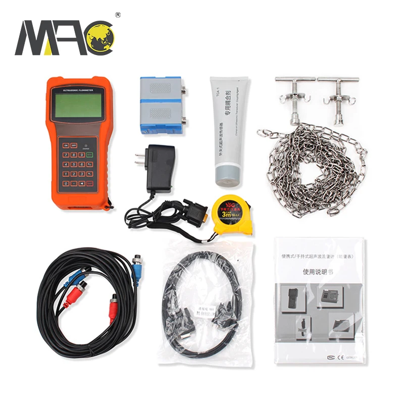Macsensor portable single liquid flowmeter rinsing ultrasonic portable river