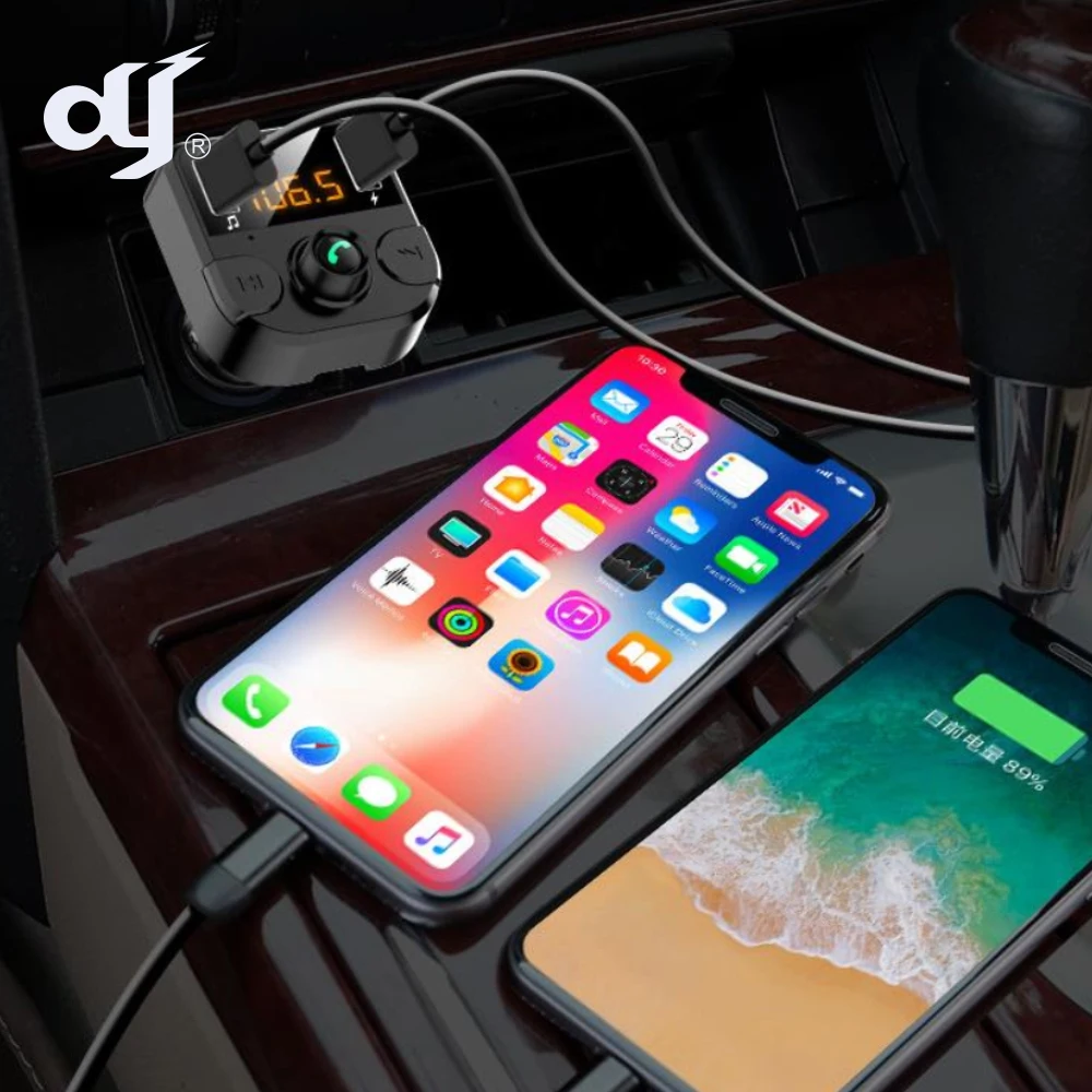  В наличии портативный автомобильный FM-передатчик беспроводной Bluetooth комплект громкой связи с Usb-зарядным