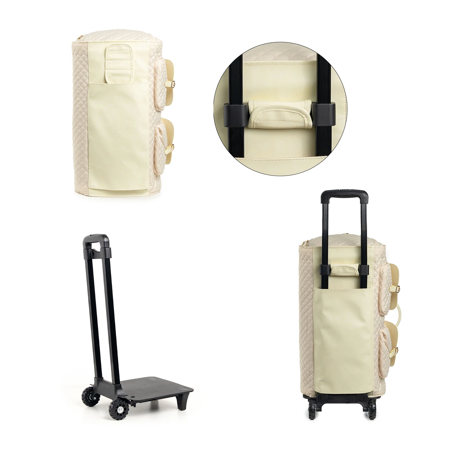 Factory trolley bag carry on durable travel duffel bag for women pink large capacity luggage with wheels