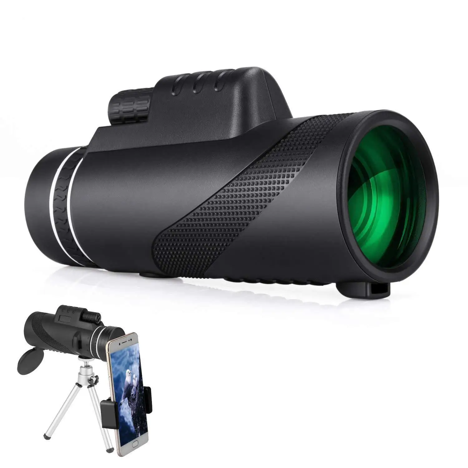80X100 Monocular Telescope for Phone New Hot Sale Monocular Mobile High Quality 12x50 Roof Bak4 Nature View Portable