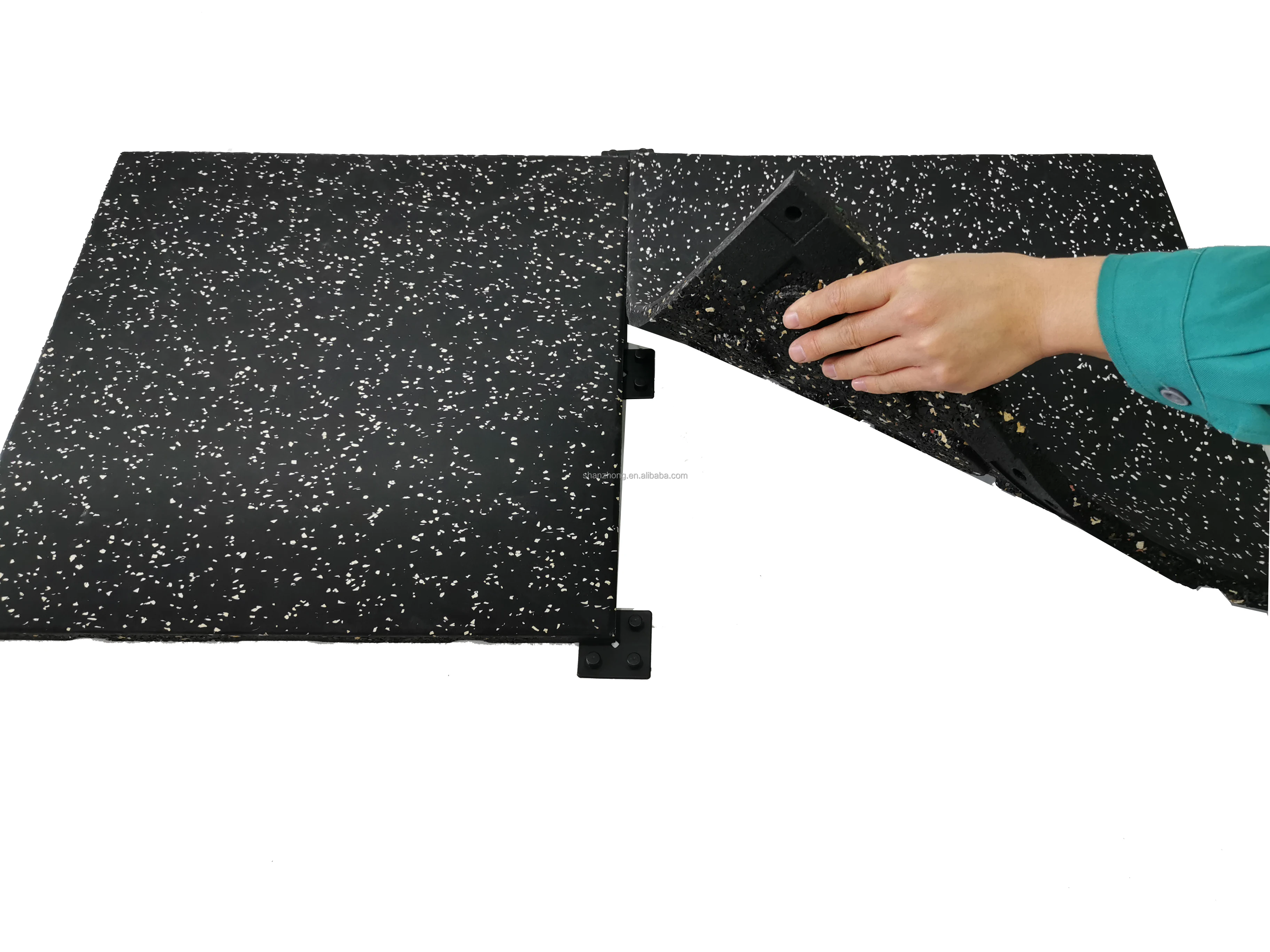 2.5cm Thick Gym Mats Rubber Flooring Exercise Equipment Home Fitness Carpet AntiSlip for Hardwood Floor Protection