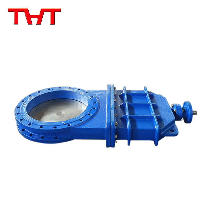 large size bi- directional carbon steel welding bevel gear knife gate valve