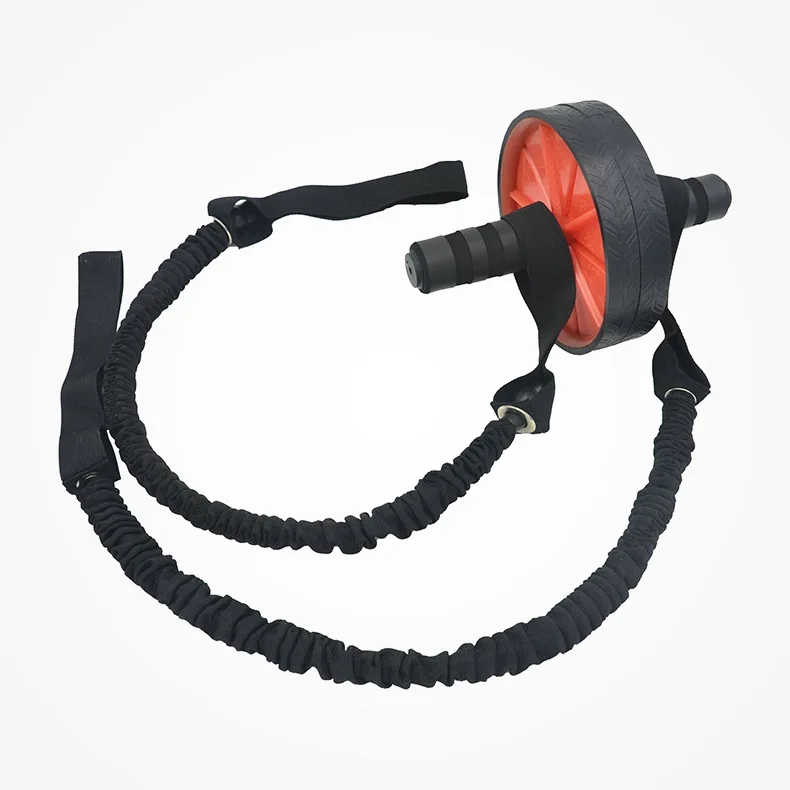 Ab Abdominal Exercise Roller With resistance band Body Fitness Strength Training Machine AB Wheel Gym Tool