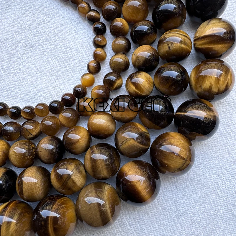 Wholesale 4-12mm Round Natural Tiger Eye Amethyst Jasper Agate Gemstone Beads Strand Smooth Loose Natural Stone Beads