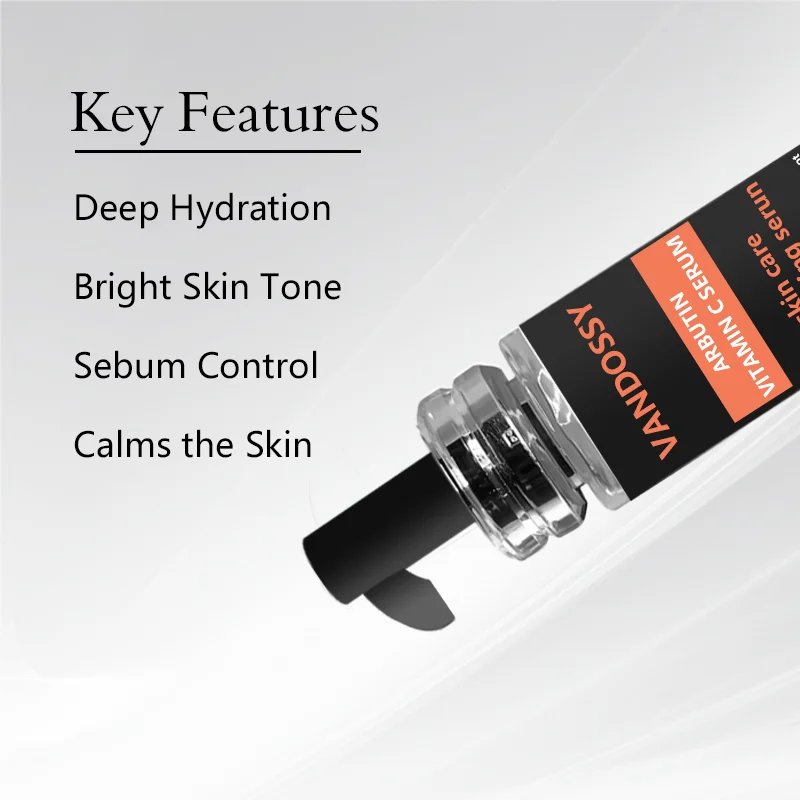 Custom Face Whitening Anti Aging Serum Brightening Hyaluronic Acid Skin Care Alpha Arbutin Vitamin C Serum