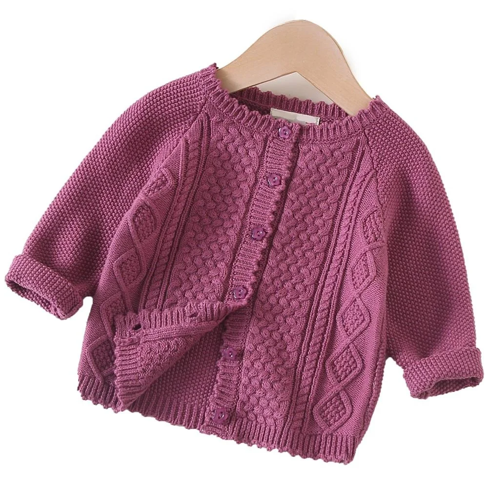 
Baby Girl Clothes Newborn Cable Knit Sweater Girls Cardigan  (62349374702)