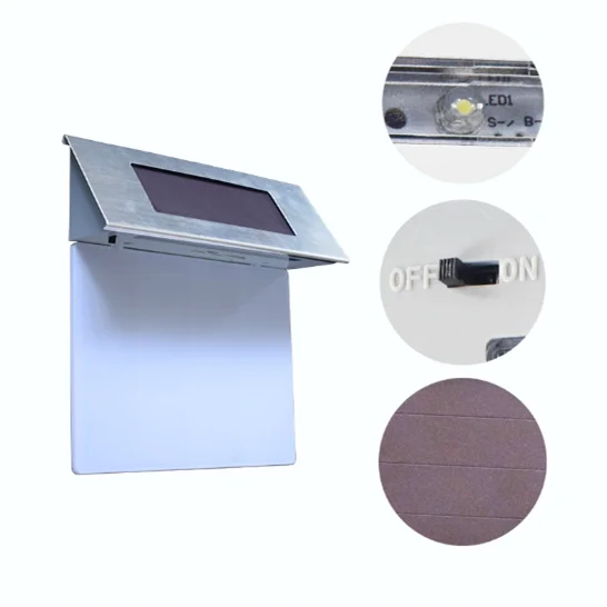 Outside modern diy metal wall mounted Solar powered light up house number address sign plaque led light for yard mailbox