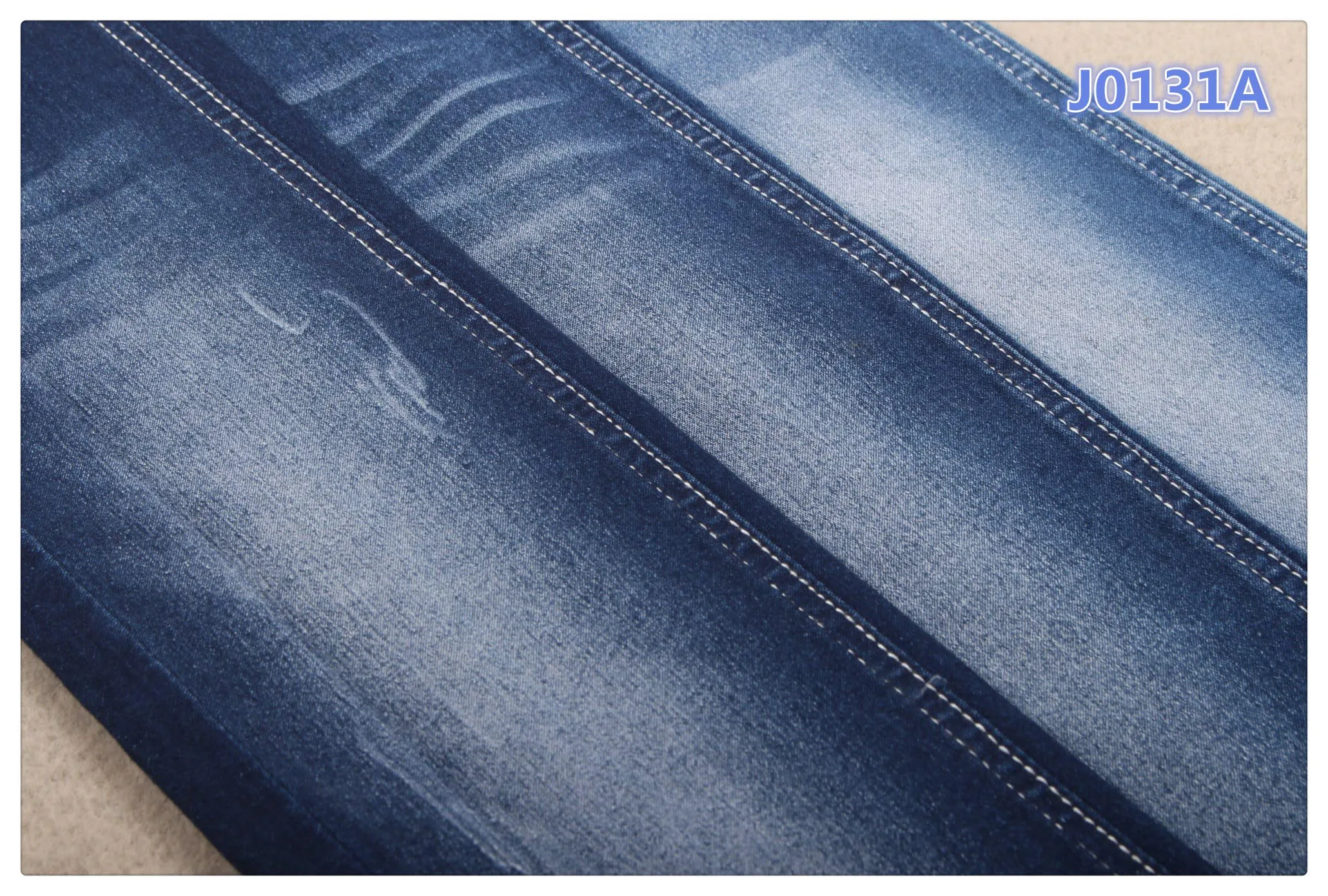 Hot sell cheap price satin polyester spandex denim fabric for women skinny