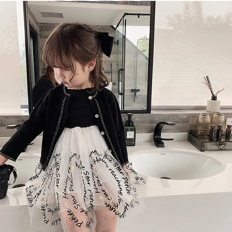 
6470/Spring fashion latest elegant soft girl cardigan coat knit cotton high quality girls jacket 
