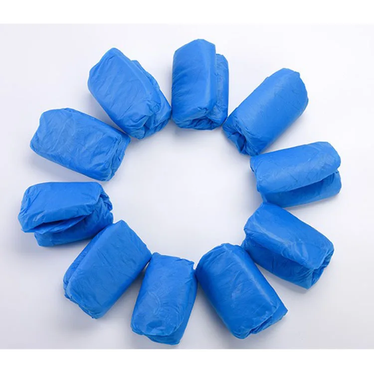 Одноразовая водонепроницаемая обувь CPE стандартного размера 40*15 см