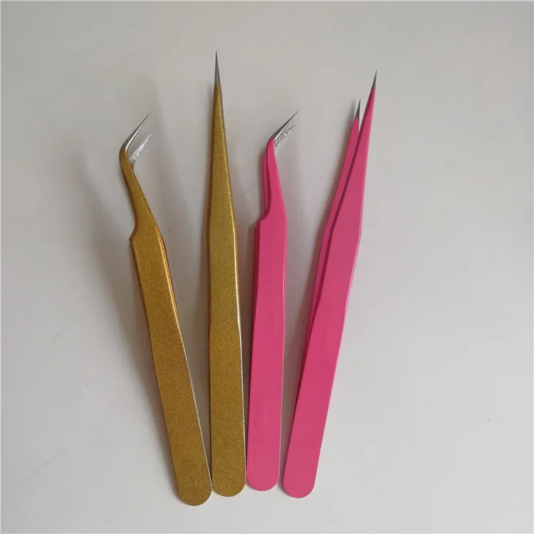 
Custom logo private label eyebrow glitter tweezers set 