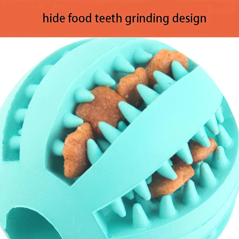 Hot Sale Puzzle Round Rubber Leakage Food Pet Toy Ball Teeth Clean Dog Toys Eco-friendly Dog Chew Toy Ball