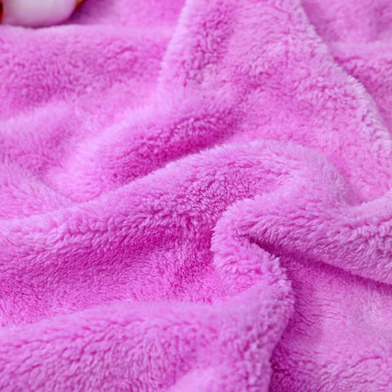 Plain dye knit soft and absorbent 100 polyester coral fleece fabric for bathrobe and blanket