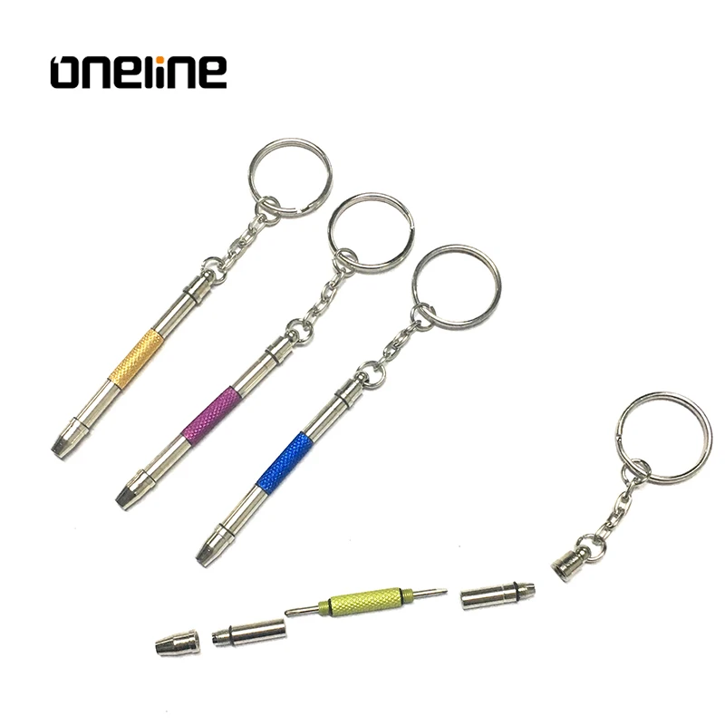 Factory Outlet Precision High Quality  Aluminum Mini Multifunction Screwdriver  Keyring Ship Fast