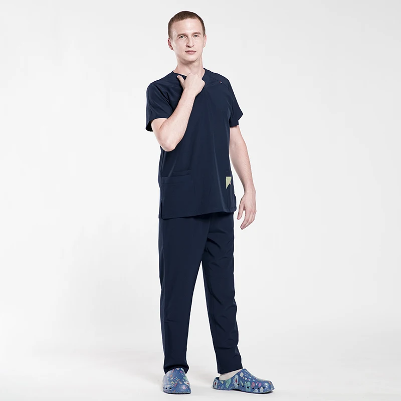 High Quality Filipina Uniforme Hospital Elasticity the Nurses Uniform for Work Odm Men Scrubs Uniforms Sets