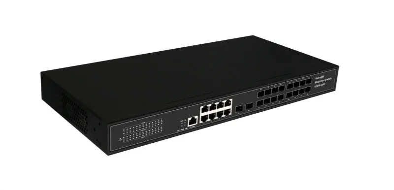 full gigabit 18sfp plus 8g copper fibre sfp ethernet switch l2 manageable fiber switch best price top quality