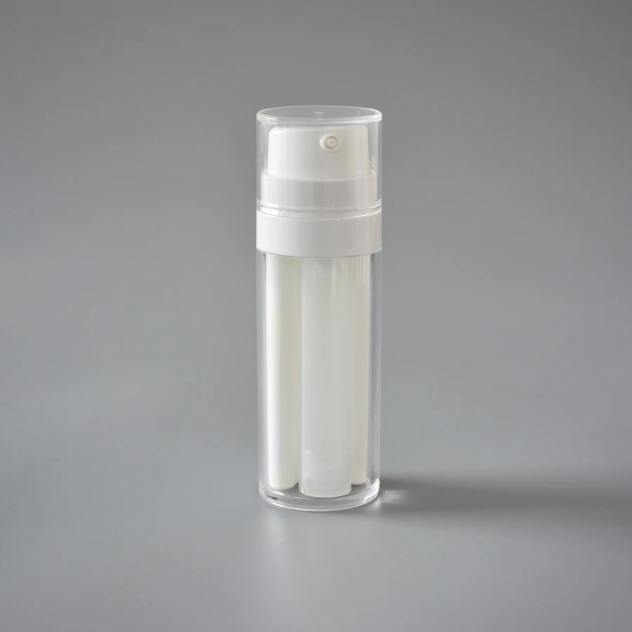 30ml+10ml White PP Plastic Airless Pump Bottle Lotion Cosmetics airless bottle