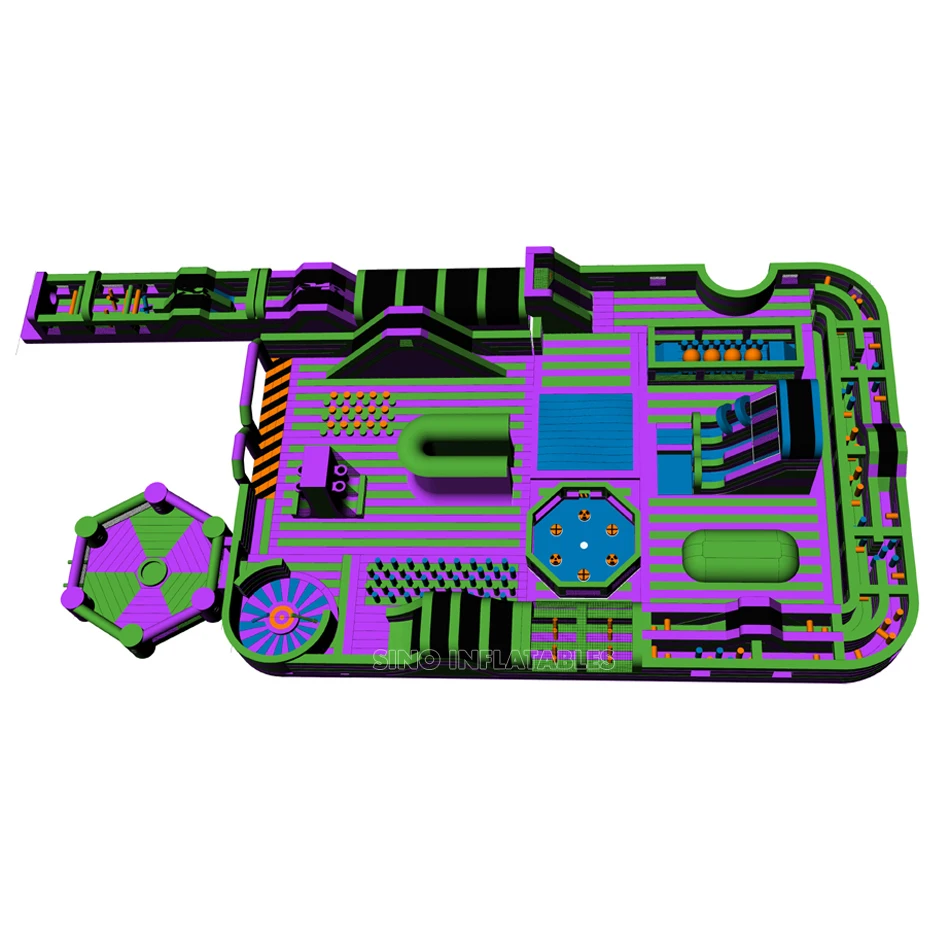 50x24m kids and adults fun giant inflatable theme park for indoor or outdoor events from China inflatable factory