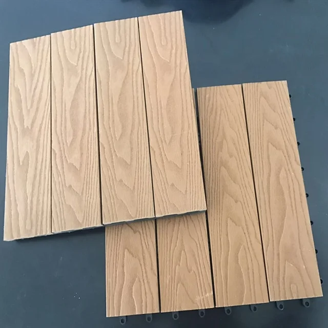 Aolo  new design wpc  3D embossing composite deck tiles