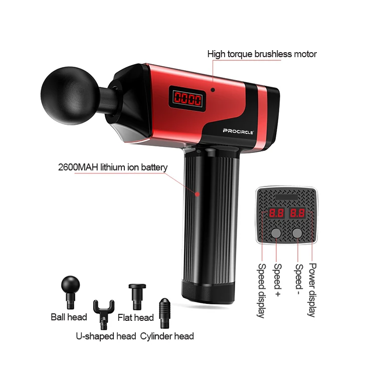 New Design Cordless Deep Muscle Tissue Vibration Massage Gun