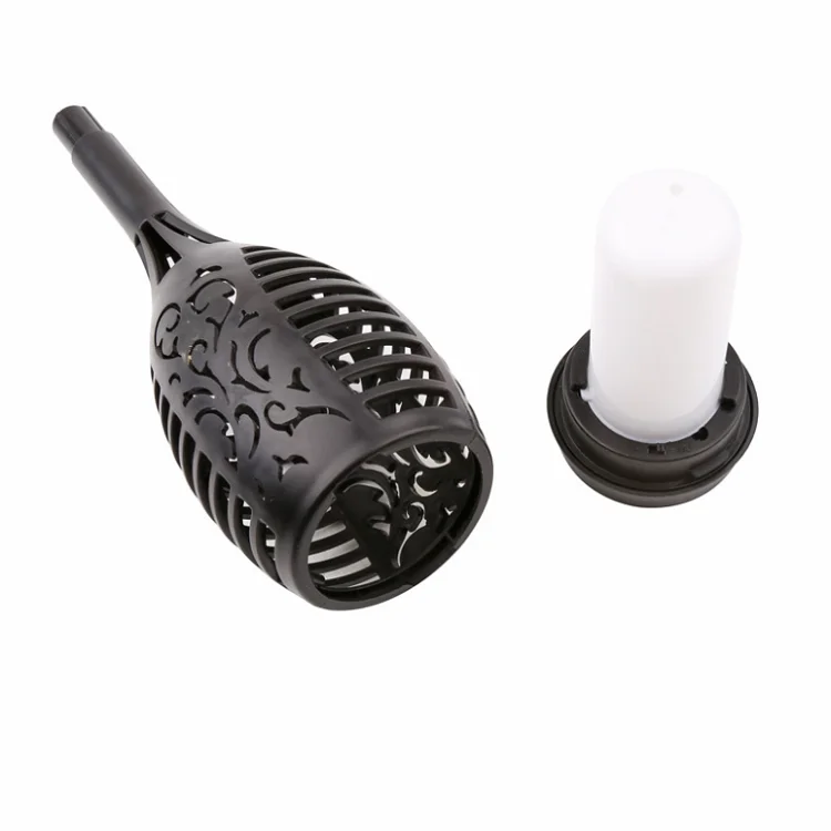 
New Arrival Good Quality Black solar flame light torch light Sticker Garden Light plastic 