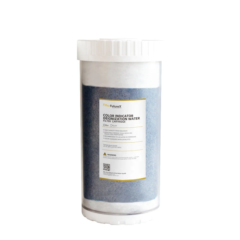 Water Deioniser Color Change Deionized Pure Water Filter Replacement T33 Inline Mixed Bed Resin Filter Cartridge
