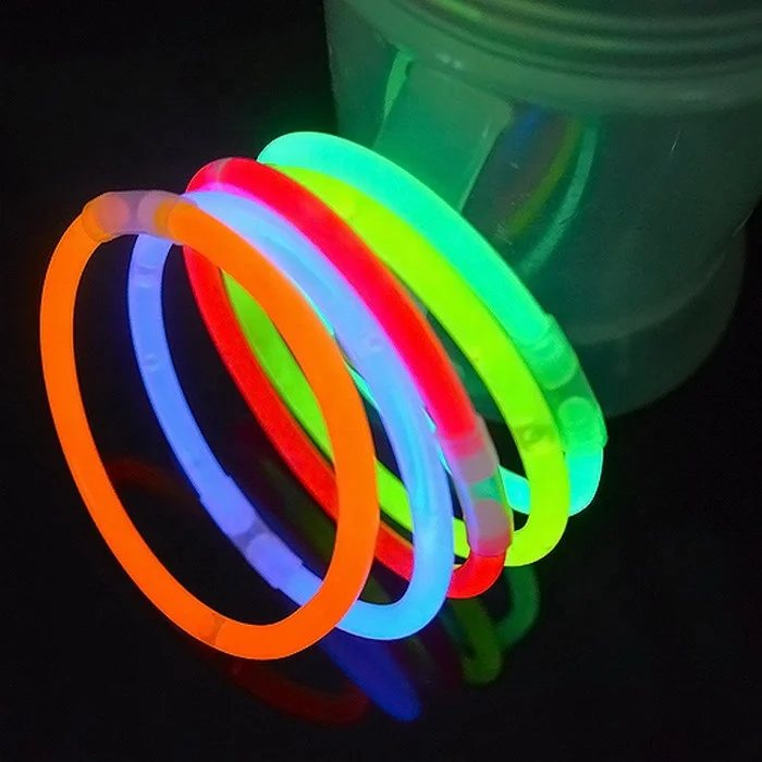 8 inch glow bracelet light up bracelet glow in the dark glow stick bracelet 100pack