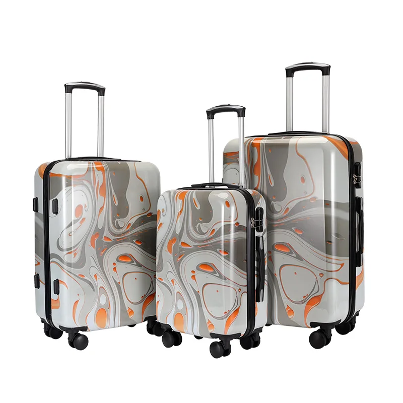 OMASKA Custom Wholesale ABS Luggage Bag 20 24 28 Inch Hard Shell Women Travel Koffer PC Suitcase