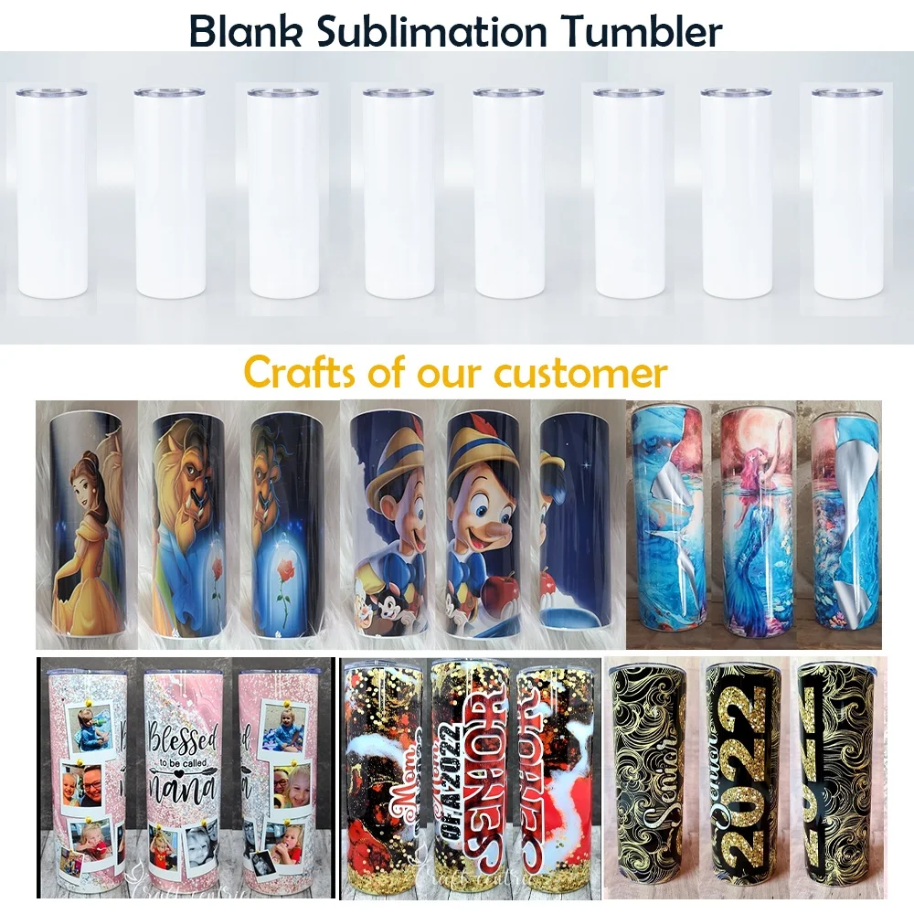 USA warehouse usa vendors free shipping stainless steel double wall white blanks 20 oz sublimation tumbler