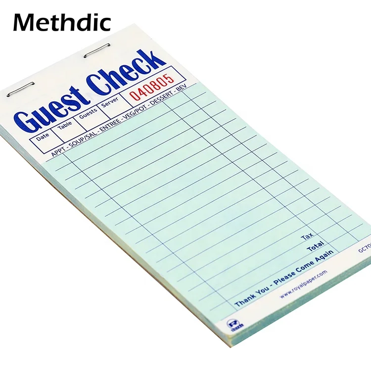 Methdic Top Sale Restaurant Waiter Book Guest Check