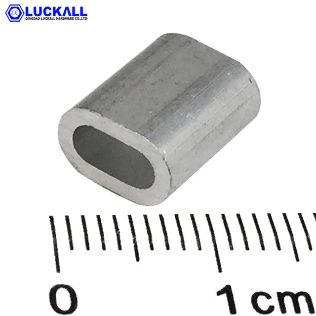 Specification En13411-3 Aluminium Oval Wire Rope Cable Steel Ferrule Din3093  1MM