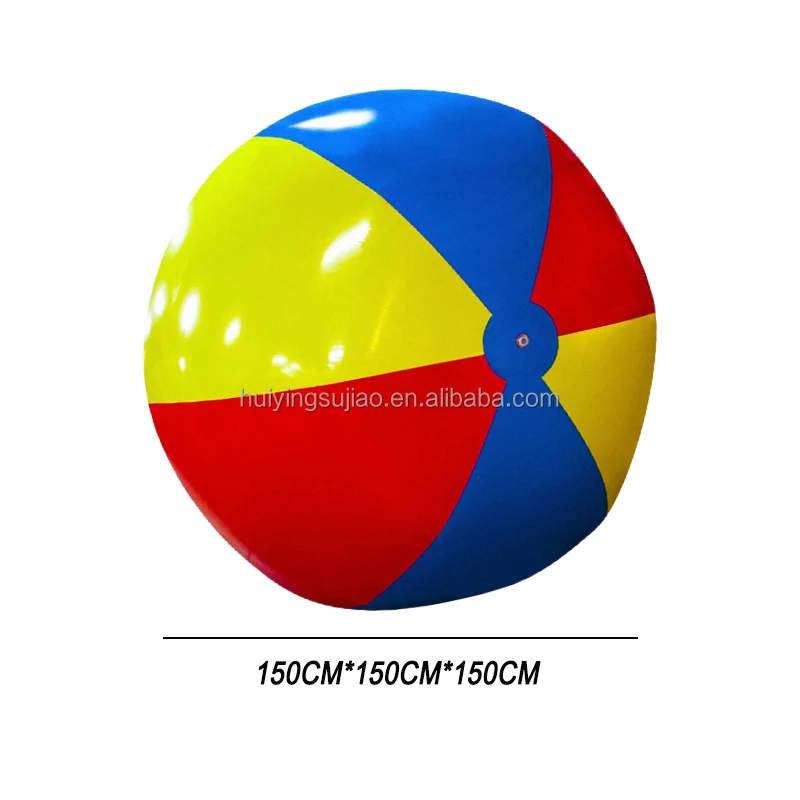 59IN PVC Inflatable Beach Ball Foldable Inflatable Outdoor Water Sports Lawn Entertainment 150cm Interactive Soccer Basketball
