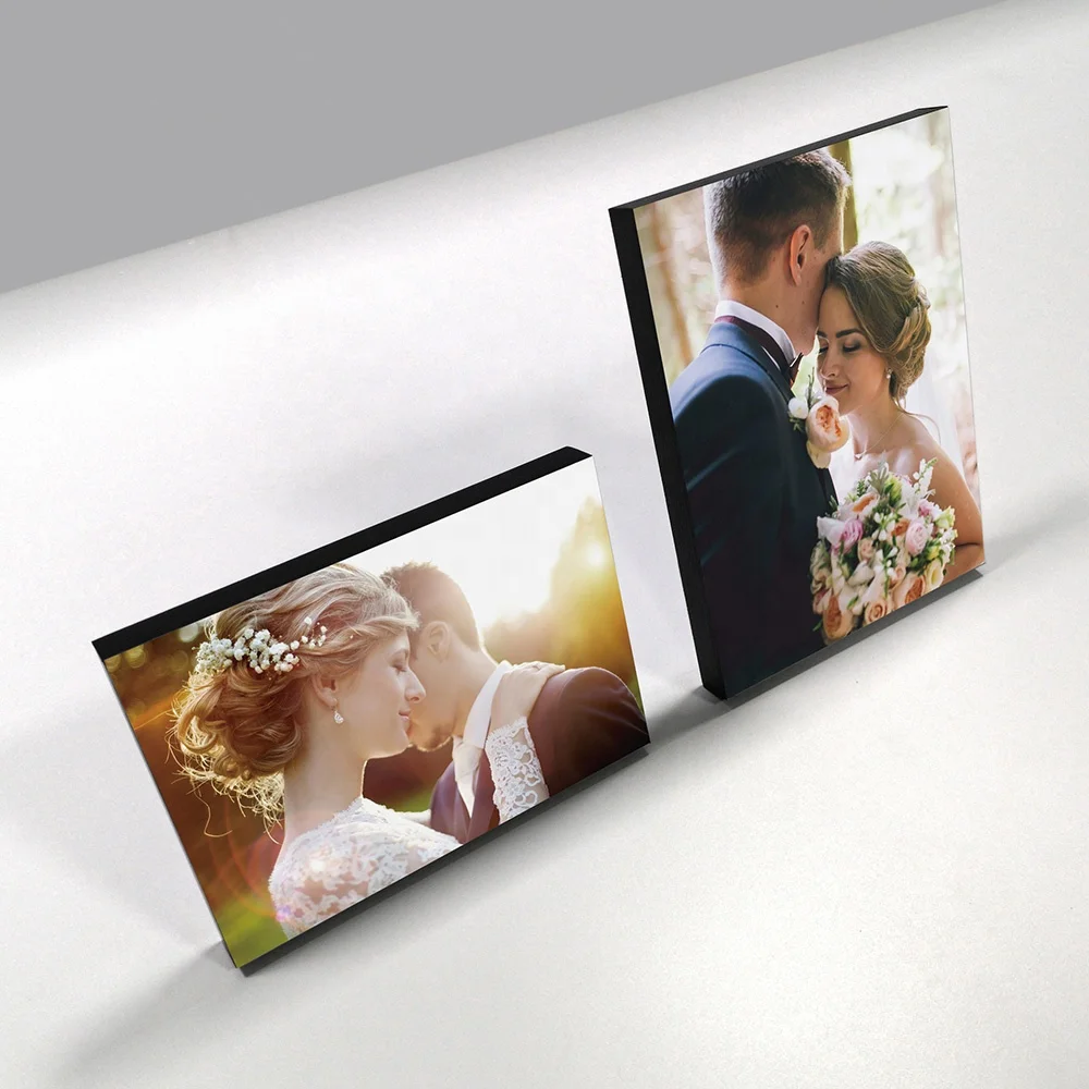 Factory Direct Sale 4*6/5*7/6*8/8*10/A4/11*14 Luxury Fashion Photo Block MDF Photo Panel Wall Art for Home Decoration