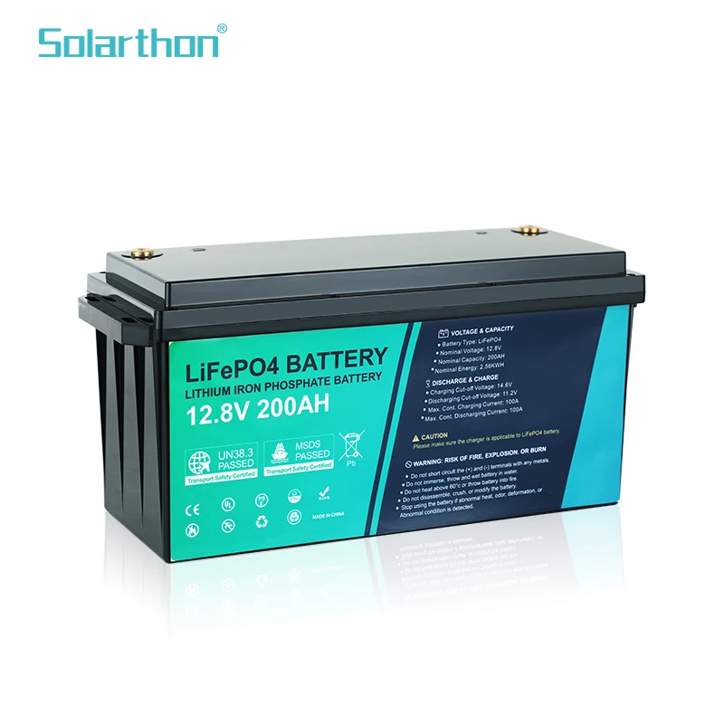 Solarthon 24V 100Ah литиевая батарея Lifepo4 аккумуляторная 25 6 V литиевые батареи 200Ah