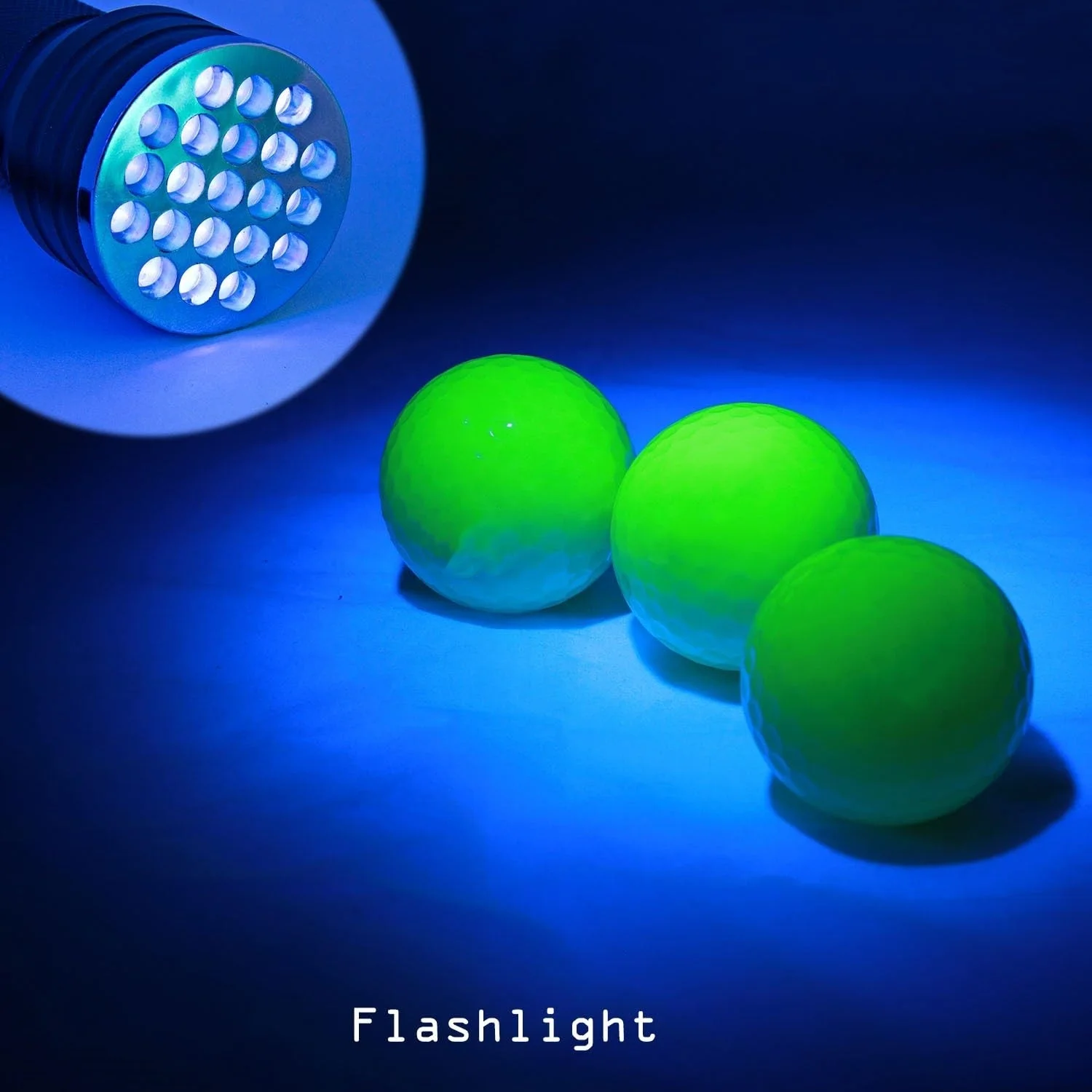 Fluorescent Glowing in The Dark Golf Ball Long Lasting Bright Luminous Balls for Night golf Sports