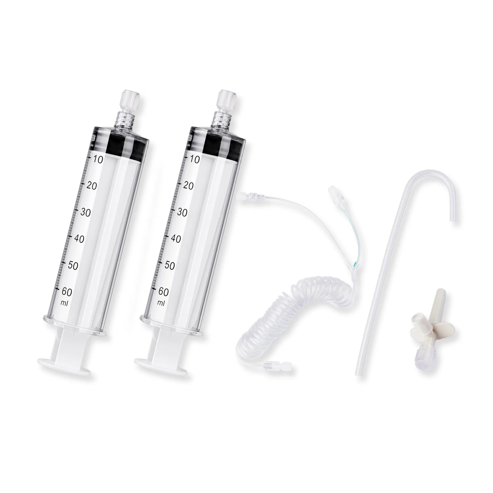 Hawkmed High-pressure Angiographic Contrast Double Injector Syringesfor Nemote Sonic Shot MR