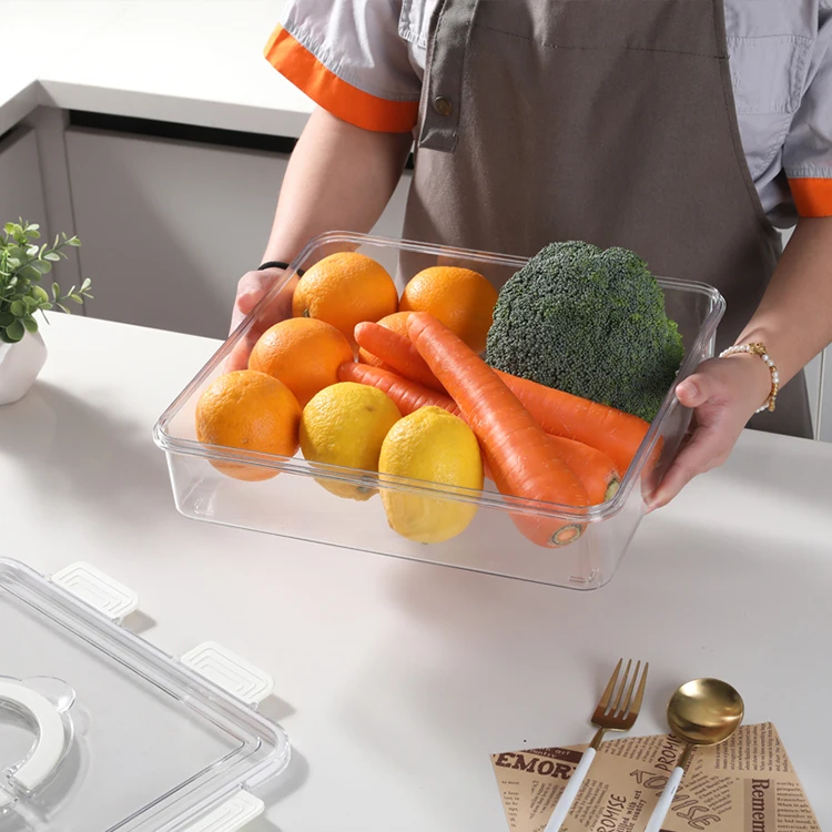 Refrigerator Storage Box Fridge Organizer Fresh Vegetable Fruit Boxes Storage Containers Pantry Kitchen Organizer