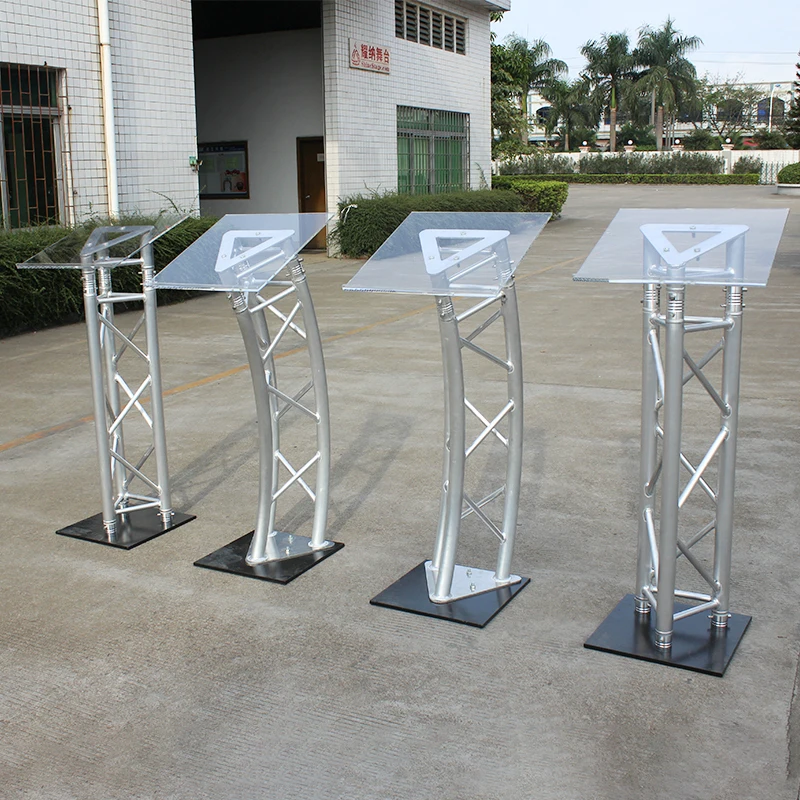 Factory Curved Lectern Rectangular Aluminum Lectern Truss Podium Truss Display For Event Show