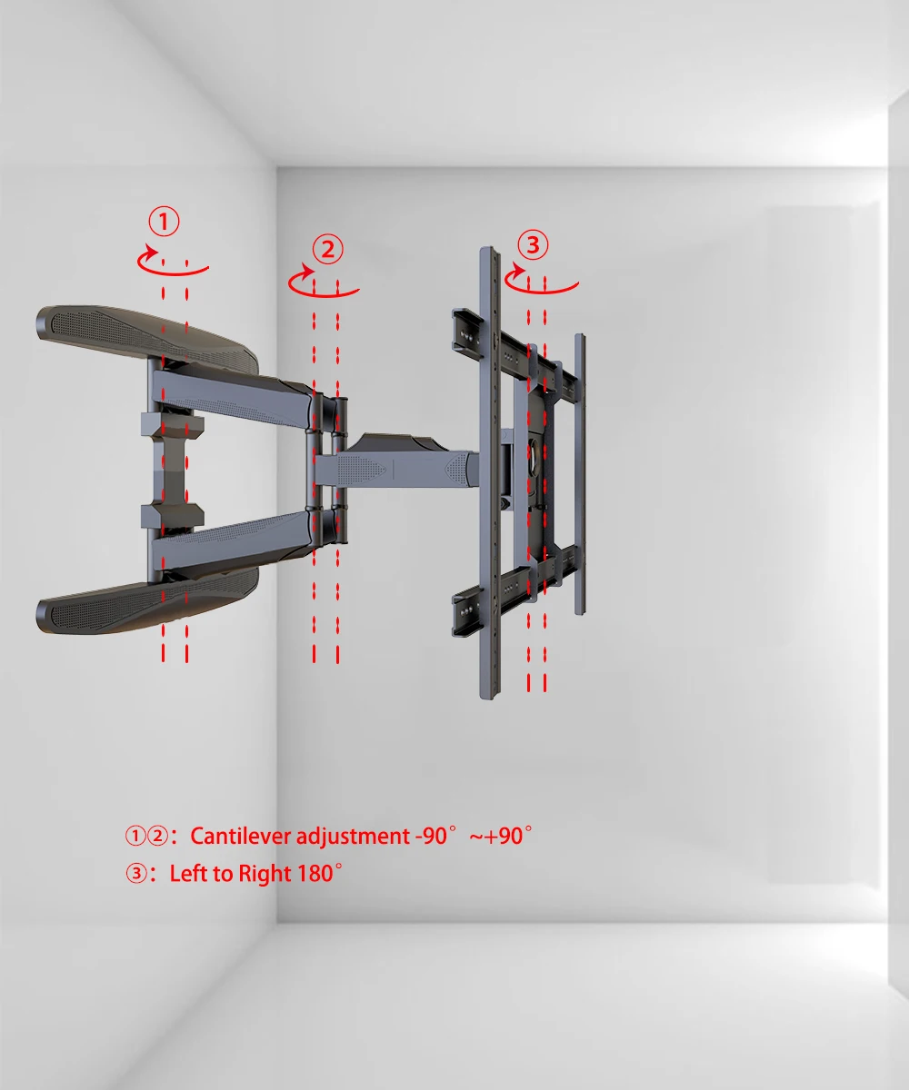 Full Motion LCD LED 40-70INCH TV Mount TV wall mount swivel tilt customize wholesale VESA light stable