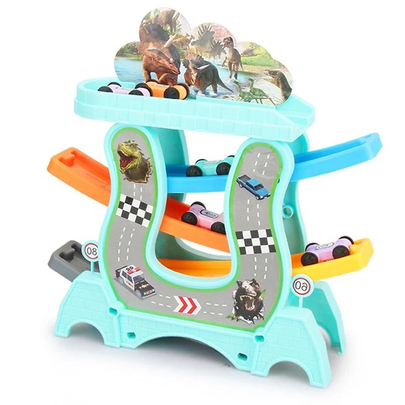 Wholesale Small Car Ramp Racing on Track Toys Vehicle Set with 4 Cars and 8 Track Set Kit for Kids 12M+