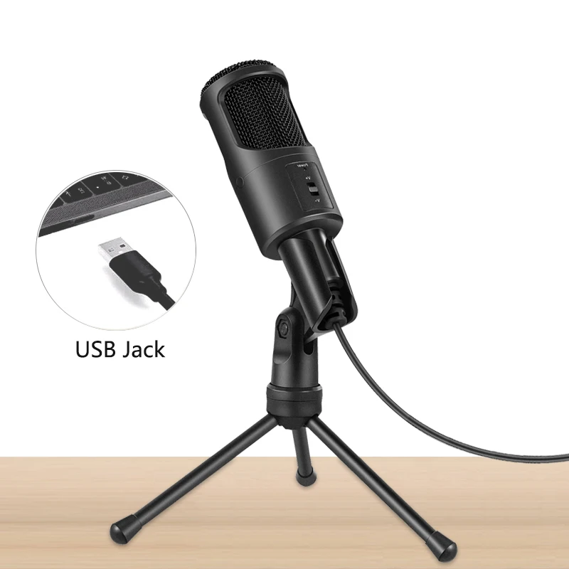 Конденсаторный ручной микрофон с набором для студийной записи подкастов проводной