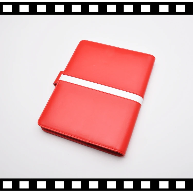 High Quality Fashion Leather File Holder PU A5 Business Folder With Magnet Closure Multi-pocket Document Holder