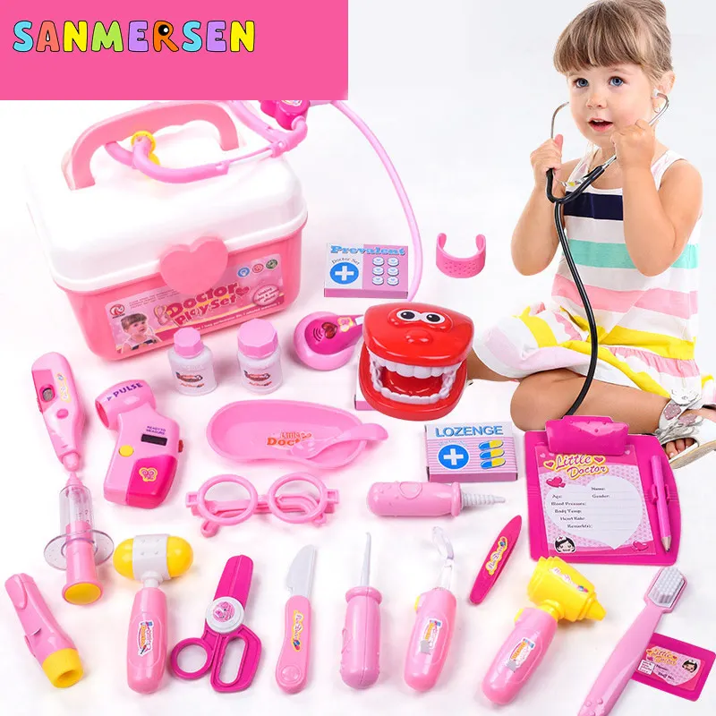 Portable Child Preschool Girls Toys Pretend Medical Play Set Doctors Kit Toys Play Set